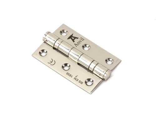 From The Anvil 49581 Polished Nickel 3" Ball Bearing Butt Hinge (pair) ss