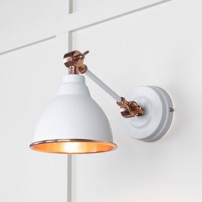 From The Anvil 49714SF Smooth Copper Brindley Wall Light in Flock