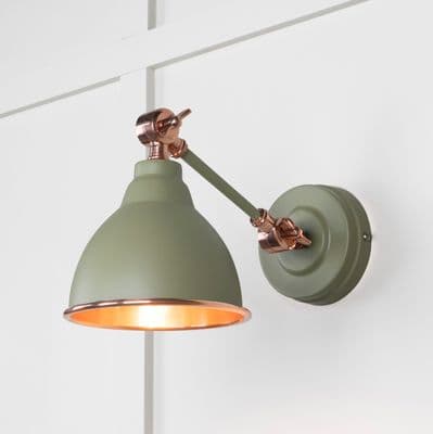From The Anvil 49714STU Smooth Copper Brindley Wall Light in Tump