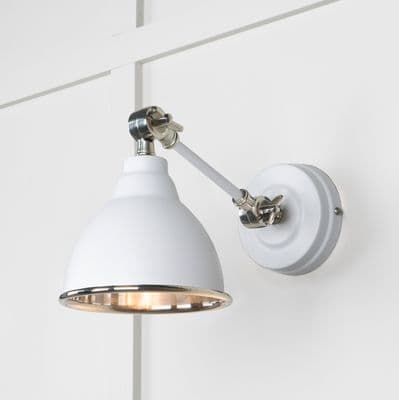 From The Anvil 49715SF Smooth Nickel Brindley Wall Light in Flock
