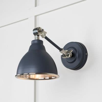From The Anvil 49715SSL Smooth Nickel Brindley Wall Light in Slate