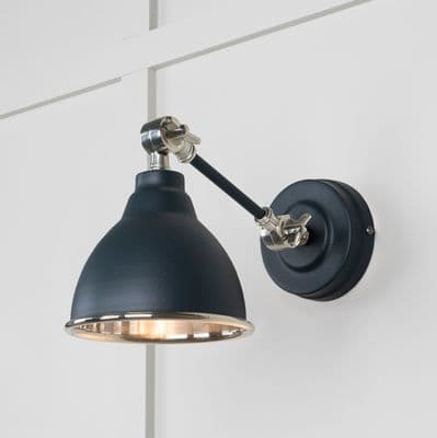 From The Anvil 49715SSO Smooth Nickel Brindley Wall Light in Soot