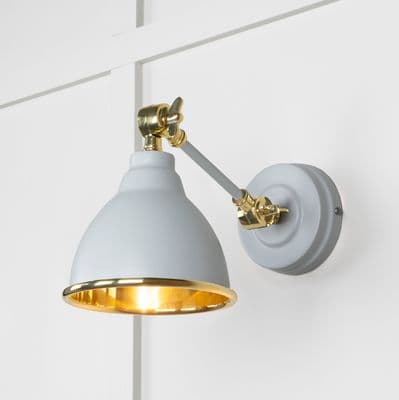 From The Anvil 49716SBI Smooth Brass Brindley Wall Light in Birch