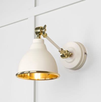 From The Anvil 49716STE Smooth Brass Brindley Wall Light in Teasel