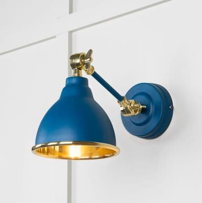 From The Anvil 49716SU Smooth Brass Brindley Wall Light in Upstream