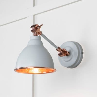 From The Anvil 49717SBI Hammered Copper Brindley Wall Light in Birch
