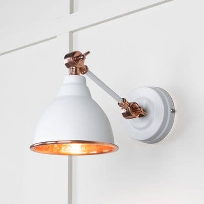 From The Anvil 49717SF Hammered Copper Brindley Wall Light in Flock