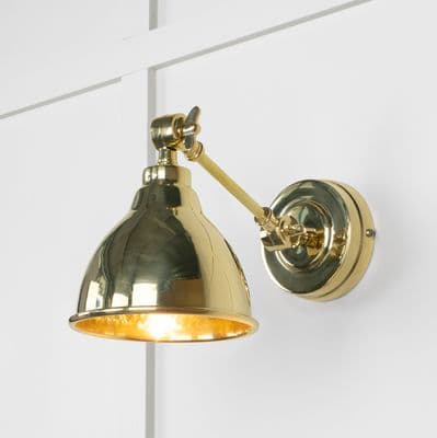 From The Anvil 49719 Hammered Brass Brindley Wall Light