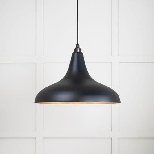From The Anvil 49722SEB Smooth Brass Frankley Pendant in Elan Black