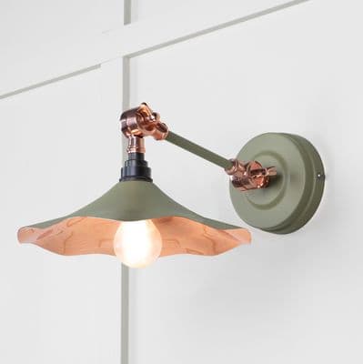 From The Anvil 49723STU Smooth Copper Flora Wall Light in Tump