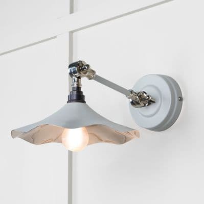 From The Anvil 49724SBI Smooth Nickel Flora Wall Light in Birch