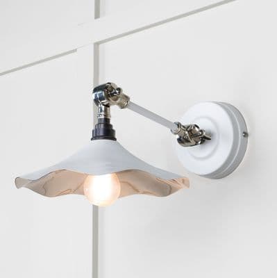 From The Anvil 49724SF Smooth Nickel Flora Wall Light in Flock