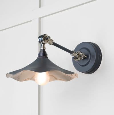 From The Anvil 49724SSL Smooth Nickel Flora Wall Light in Slate