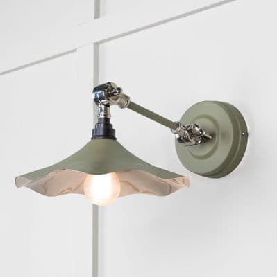 From The Anvil 49724STU Smooth Nickel Flora Wall Light in Tump