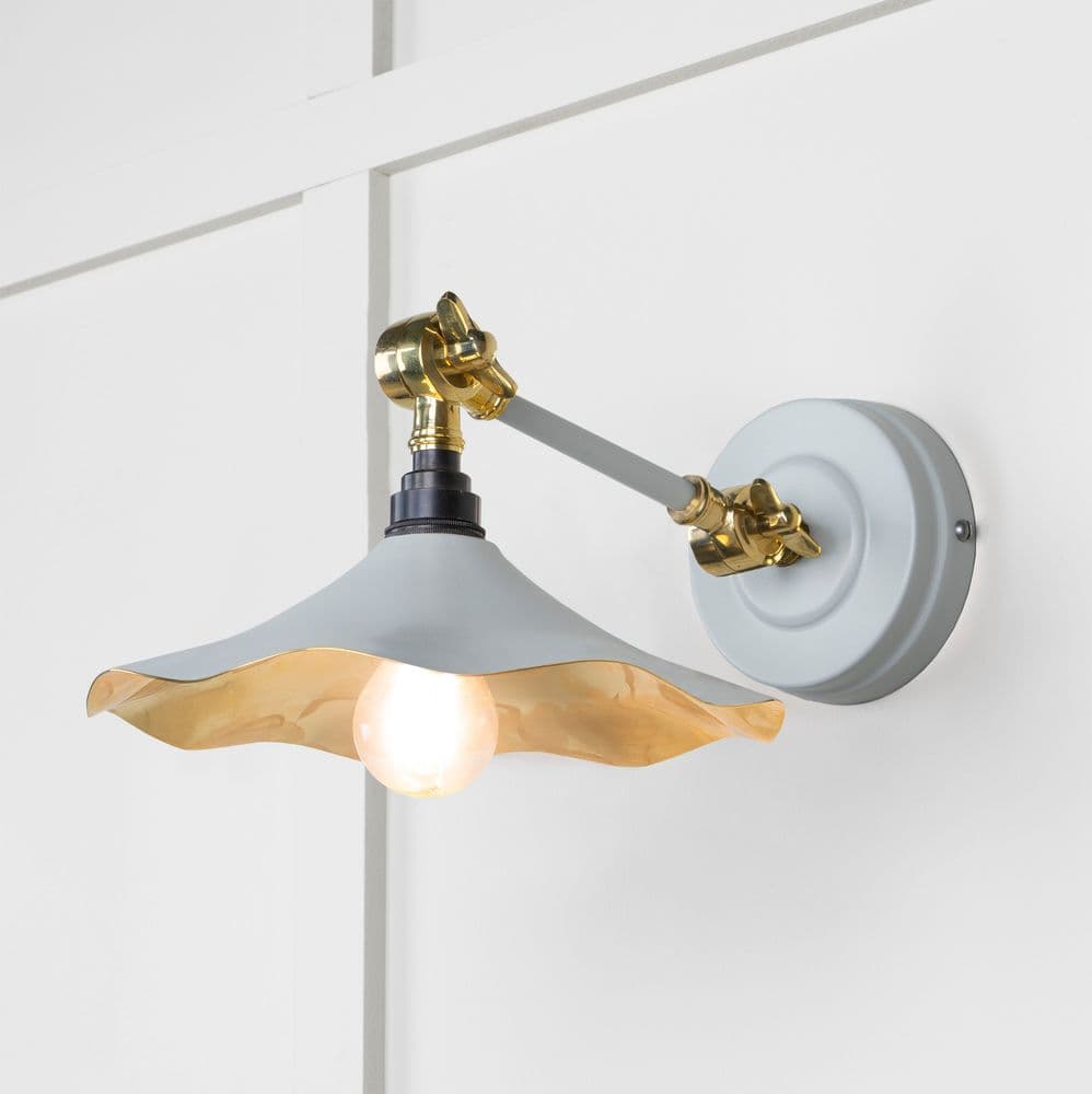 From The Anvil 49725SBI Smooth Brass Flora Wall Light in Birch