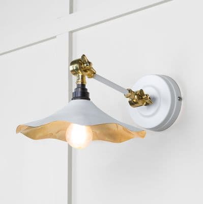 From The Anvil 49725SF Smooth Brass Flora Wall Light in Flock