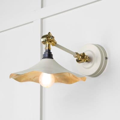 From The Anvil 49725STE Smooth Brass Flora Wall Light in Teasel