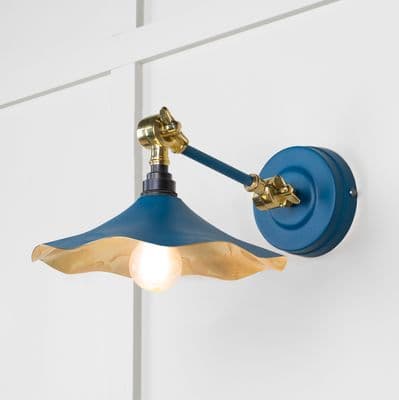 From The Anvil 49725SU Smooth Brass Flora Wall Light in Upstream
