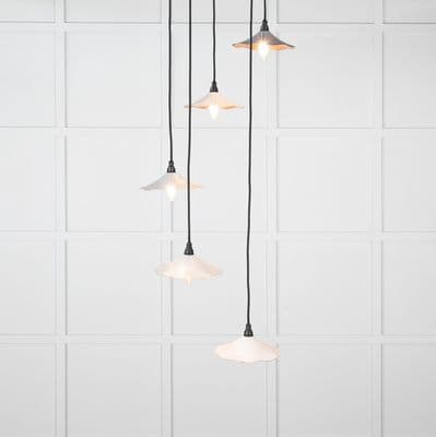 From The Anvil 49726SBI Smooth Copper Flora Cluster Pendant in Birch