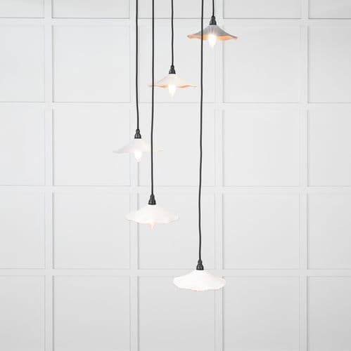 From The Anvil 49726SF Smooth Copper Flora Cluster Pendant in Flock