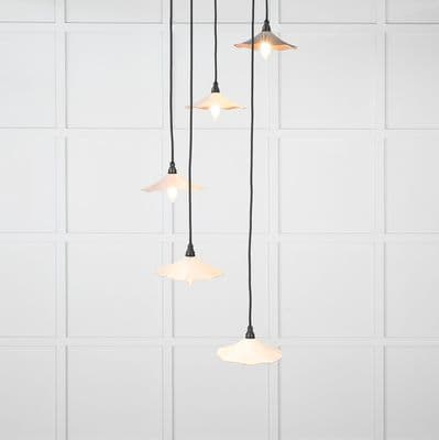 From The Anvil 49726STE Smooth Copper Flora Cluster Pendant in Teasel