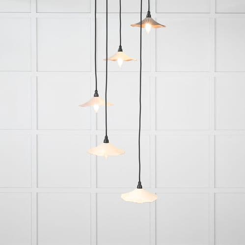 From The Anvil 49726STE Smooth Copper Flora Cluster Pendant in Teasel