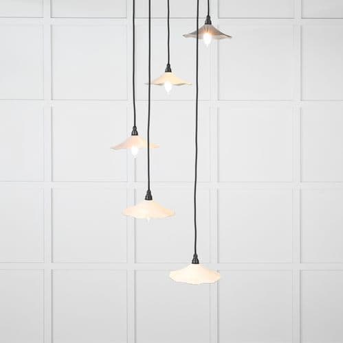 From The Anvil 49727STE Smooth Nickel Flora Cluster Pendant in Teasel