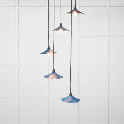 From The Anvil 49728SU Smooth Brass Flora Cluster Pendant in Upstream