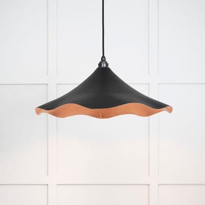 From The Anvil 49729SEB Smooth Copper Flora Pendant in Elan Black