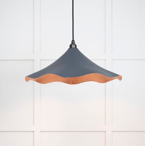 From The Anvil 49729SSL Smooth Copper Flora Pendant in Slate