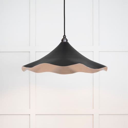 From The Anvil 49730SEB Smooth Nickel Flora Pendant in Elan Black