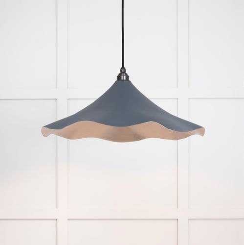 From The Anvil 49730SSL Smooth Nickel Flora Pendant in Slate