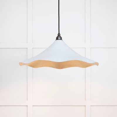 From The Anvil 49731SBI Smooth Brass Flora Pendant in Birch