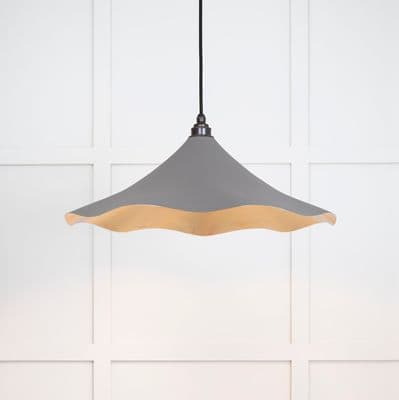 From The Anvil 49731SBL Smooth Brass Flora Pendant in Bluff
