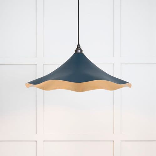 From The Anvil 49731SDU Smooth Brass Flora Pendant in Dusk