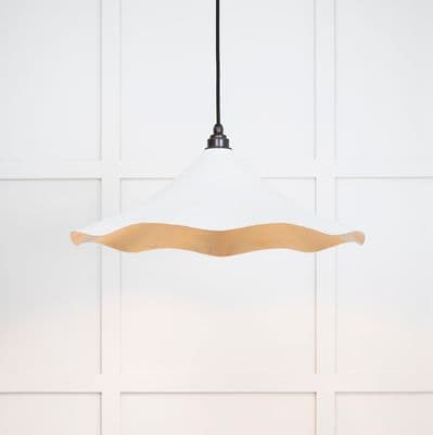 From The Anvil 49731SF Smooth Brass Flora Pendant in Flock