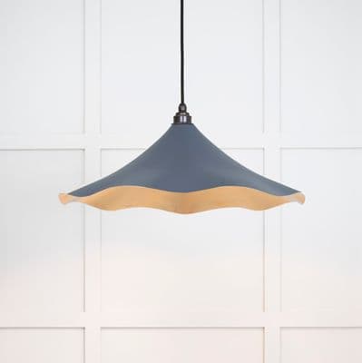 From The Anvil 49731SSL Smooth Brass Flora Pendant in Slate