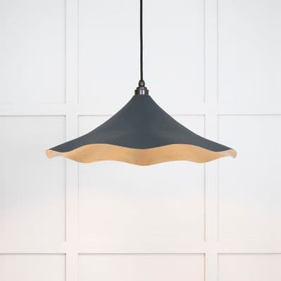 From The Anvil 49731SSO Smooth Brass Flora Pendant in Soot