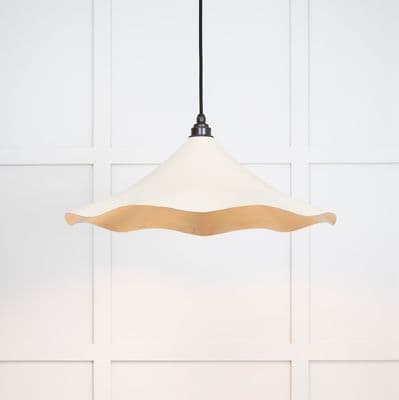 From The Anvil 49731STE Smooth Brass Flora Pendant in Teasel