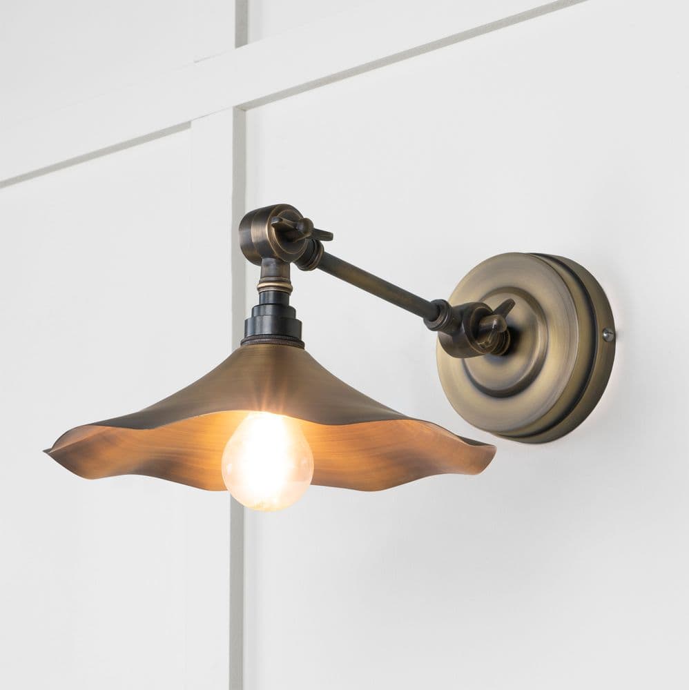 From The Anvil 49735 Aged Brass Flora Wall Light