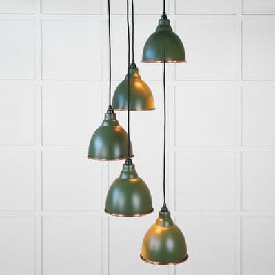 From The Anvil 49736SH Smooth Copper Brindley Cluster Pendant in Heath