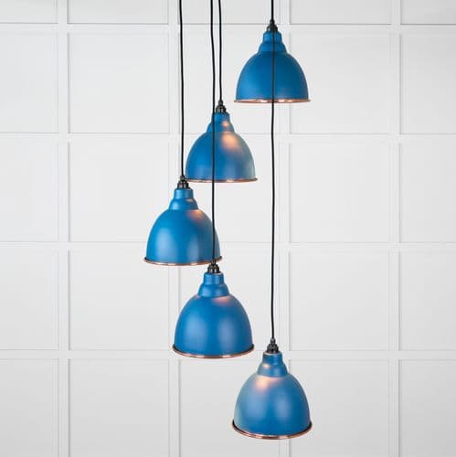 From The Anvil 49736SU Smooth Copper Brindley Cluster Pendant in Upstream