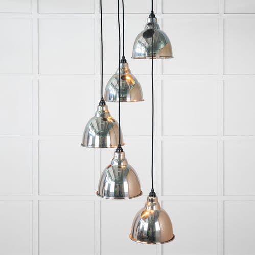 From The Anvil 49737 Smooth Nickel Brindley Cluster Pendant