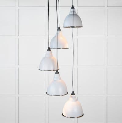 From The Anvil 49737SBI Smooth Nickel Brindley Cluster Pendant in Birch