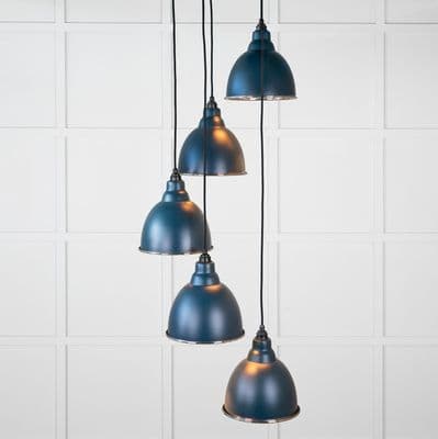 From The Anvil 49737SDU Smooth Nickel Brindley Cluster Pendant in Dusk