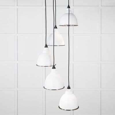 From The Anvil 49737SF Smooth Nickel Brindley Cluster Pendant in Flock