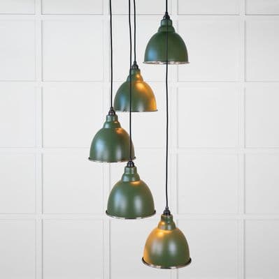 From The Anvil 49737SH Smooth Nickel Brindley Cluster Pendant in Heath