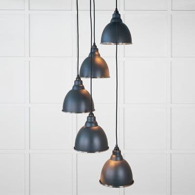 From The Anvil 49737SSO Smooth Nickel Brindley Cluster Pendant in Soot