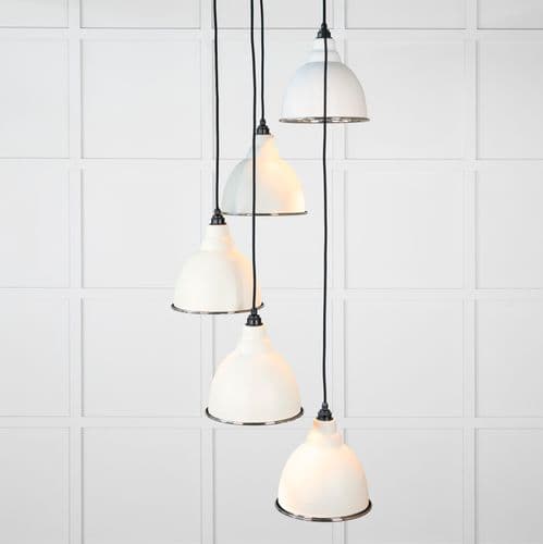 From The Anvil 49737STE Smooth Nickel Brindley Cluster Pendant in Teasel