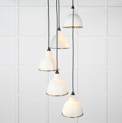From The Anvil 49738STE Smooth Brass Brindley Cluster Pendant in Teasel